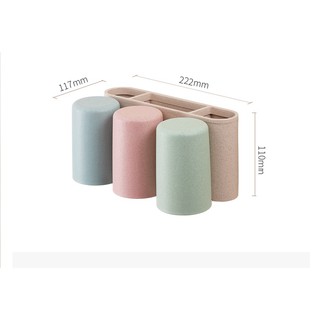Bộ để 3 bàn chải và kem đánh răng ECOCO E1615