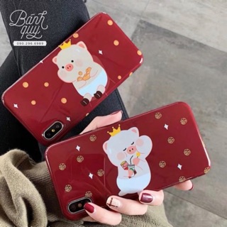 Ốp heo đỏ silicon Iphone