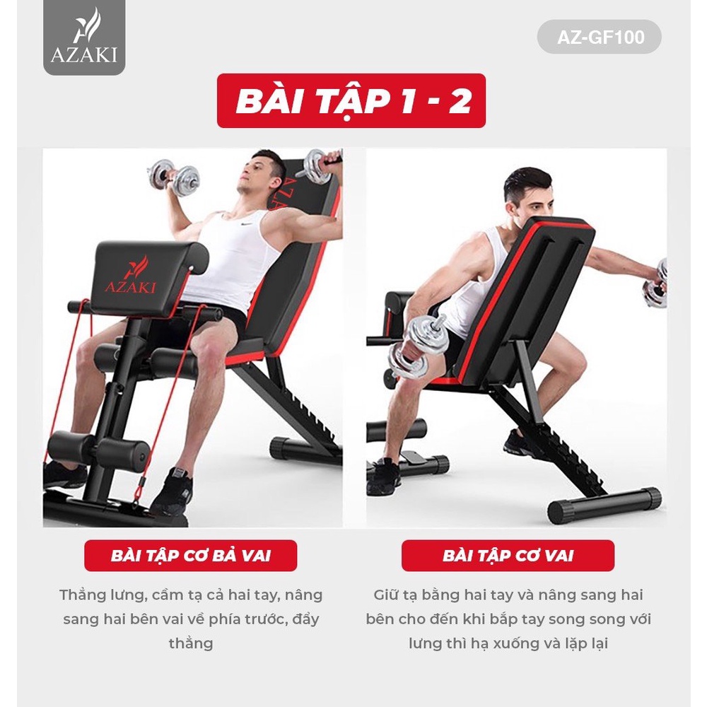 Ghế Tập Tạ Đa Năng Azaki GF100