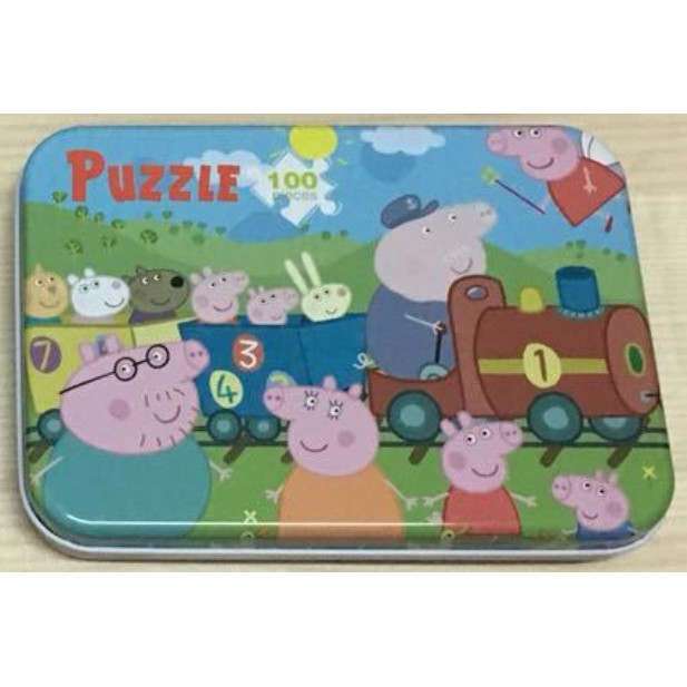 CHỌN HÌNH - Ghép hình Puzzle nổi 100 mảnh hộp sắt siêu đẹp cho bé -HÀNG CAO CẤP