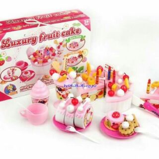 BỘ ĐỒ CHƠI CẮT BÁNH SINH NHẬT LUXURY FRUIT CAKE