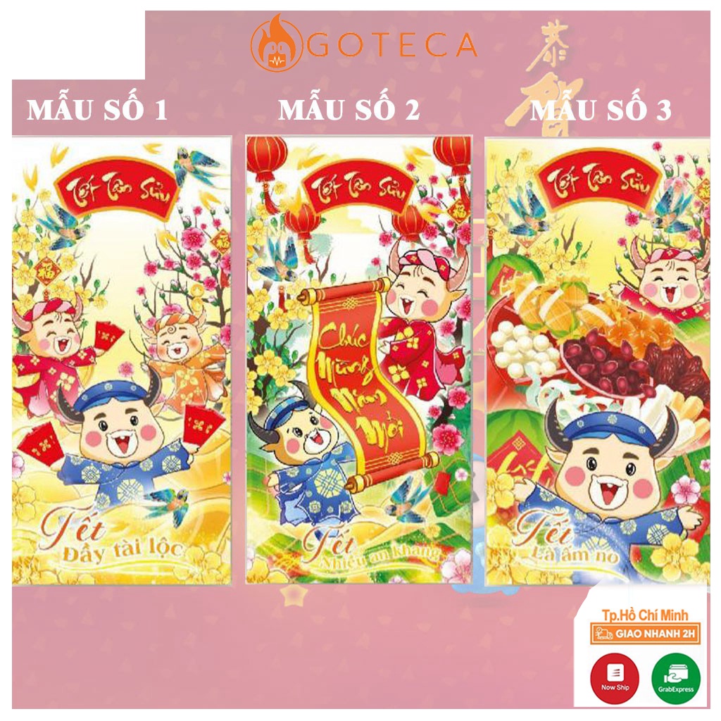 [COMBO 50] Bao lì xì Tết 2021 Tân Sữu - Giấy tốt- Nhiều mẫu đẹp thịnh hành