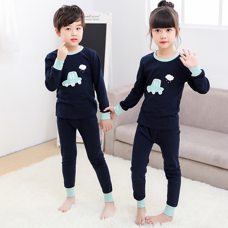 Bộ Đồ Ngủ Vải Cotton Họa Tiết Đáng Yêu Cho Bé