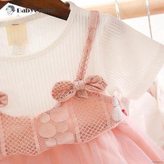 Đầm Bé Gái 2 Lớp Phối Lưới