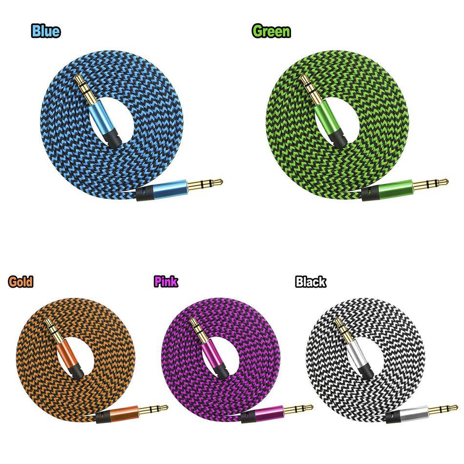 Cáp Âm Thanh Bện Dây Đầu Chuẩn 3.5mm | BigBuy360 - bigbuy360.vn