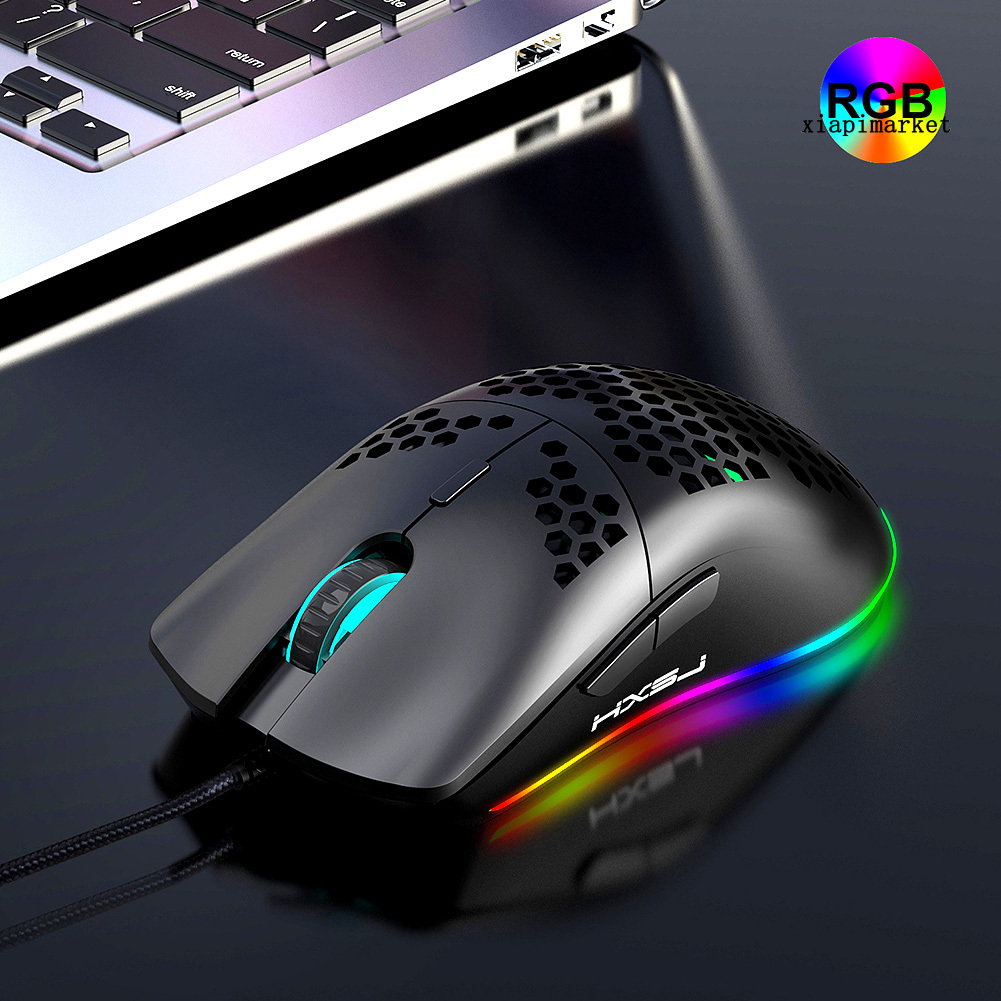 Chuột Chơi Game Có Đèn Led Rgb Hình Tổ Ong Điều Chỉnh Được