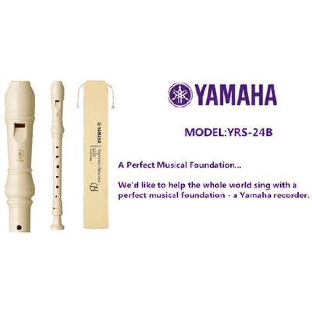 Sáo Recorder Soprano Yamaha YRS-24B (trắng)