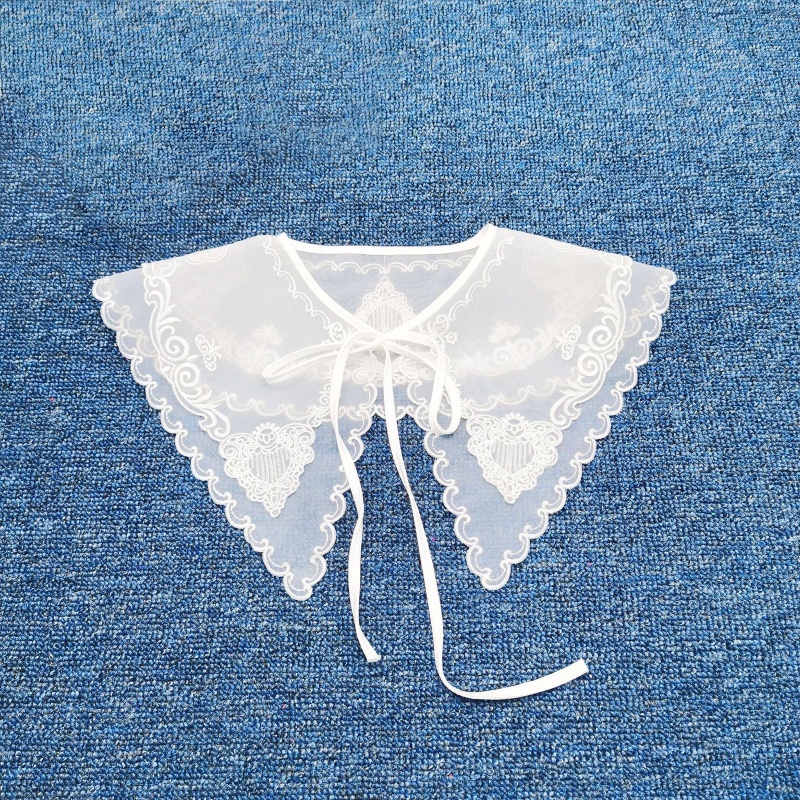 Cổ Áo Sơ Mi Giả Phối Ren Có Thể Tháo Rời Thời Trang Cho Nữ