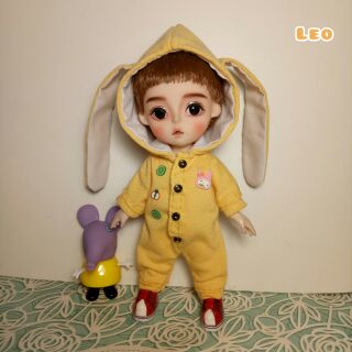 Áo mũ thỏ cho búp bê baboliy 1/8