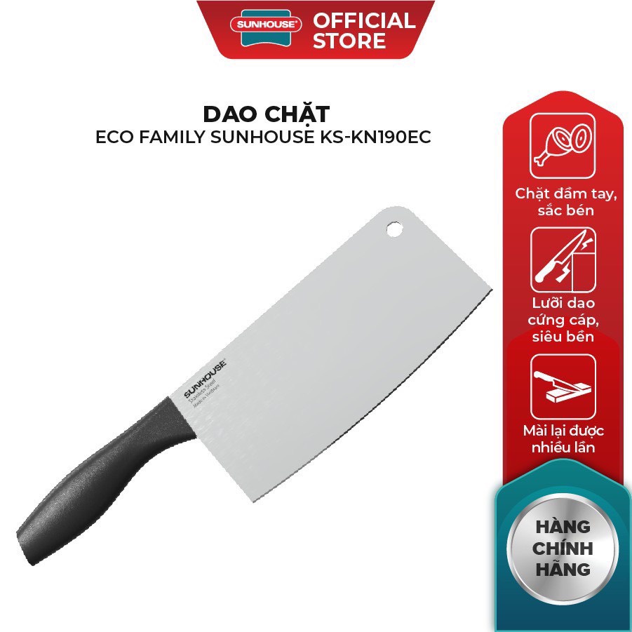 dao sunhouse - dao chặt KN190EC / dao thái / dao gọt hoa quả KN00/ bộ 3 món KN3E2