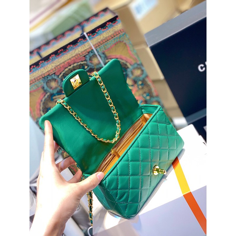 ⚜️ CHA-NEL MINI FLAP BAG WITH TOP HANDLE SP