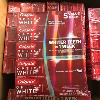 Kem đánh răng Colgate OPTIC WHITE của Mỹ 141g🌺🌺🌺