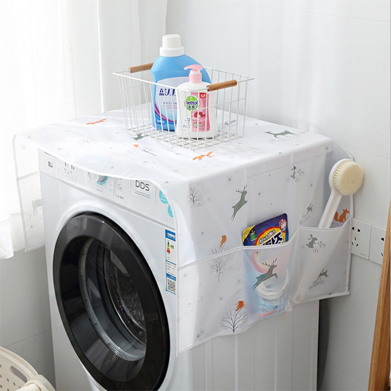 Tấm Phủ Máy Giặt / Tủ Lạnh Chống Bụi / Thấm Nước Kèm Túi Đựng Treo Tiện Dụng Cho Gia Đ