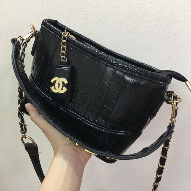 (Giá Sỉ)Túi Hobo vân rắn da bóng cực sang