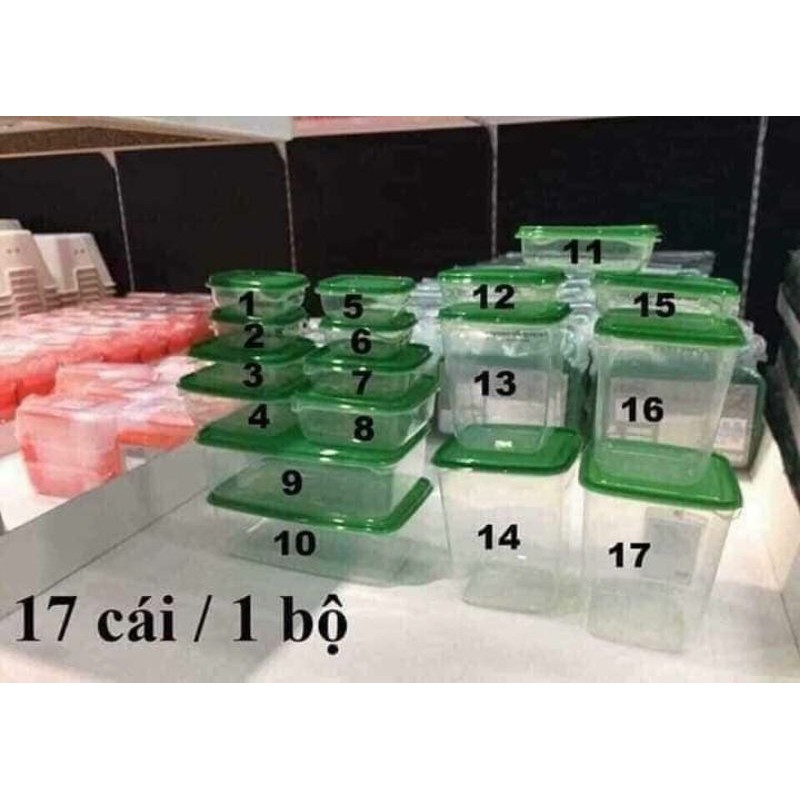 Hộp Nhựa 17 món đựng thức ăn