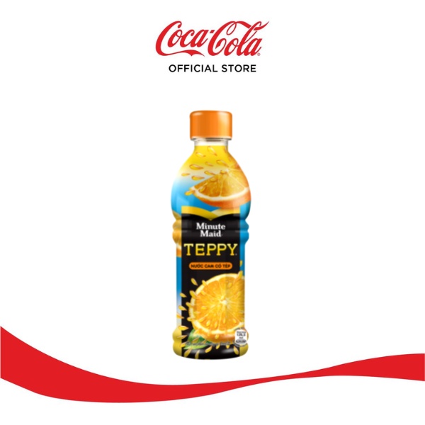 [GROFFWC -10% max 30k đơn 170k] Thùng/Lốc 24 Chai Nước Cam nguyên tép Teppy 327ml / Chai