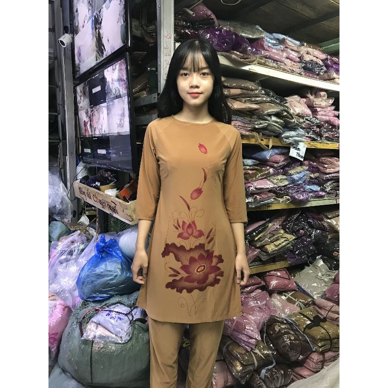 Bộ thun dài đi chùa vẽ 3d
