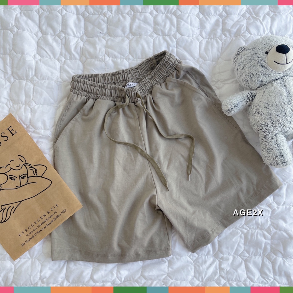 Quần sooc thun nữ form boy AGE2X, tự tin, năng động 💙 Xứng đáng được mười điểm cho chất lượng