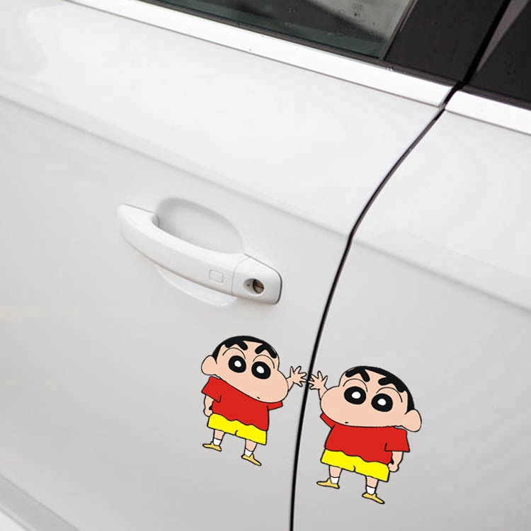 Miếng Dán Trang Trí Xe Hơi / Mô Tô Họa Tiết Hoạt Hình Cậu Bé Bút Chì Shin Chan Dễ Thương