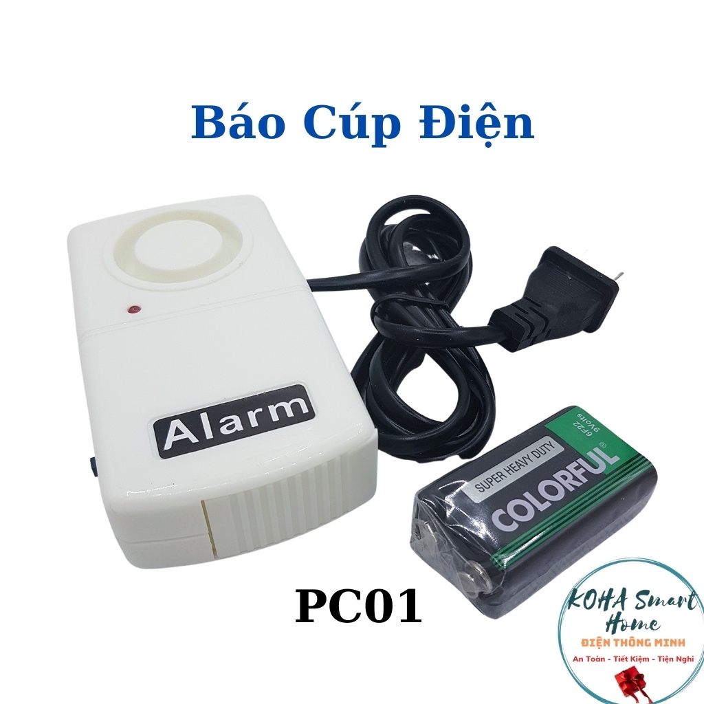 [15 Bộ] Thiết bị báo động báo cúp điện kèm Pin 9v PC01 - Chất Lượng Cao