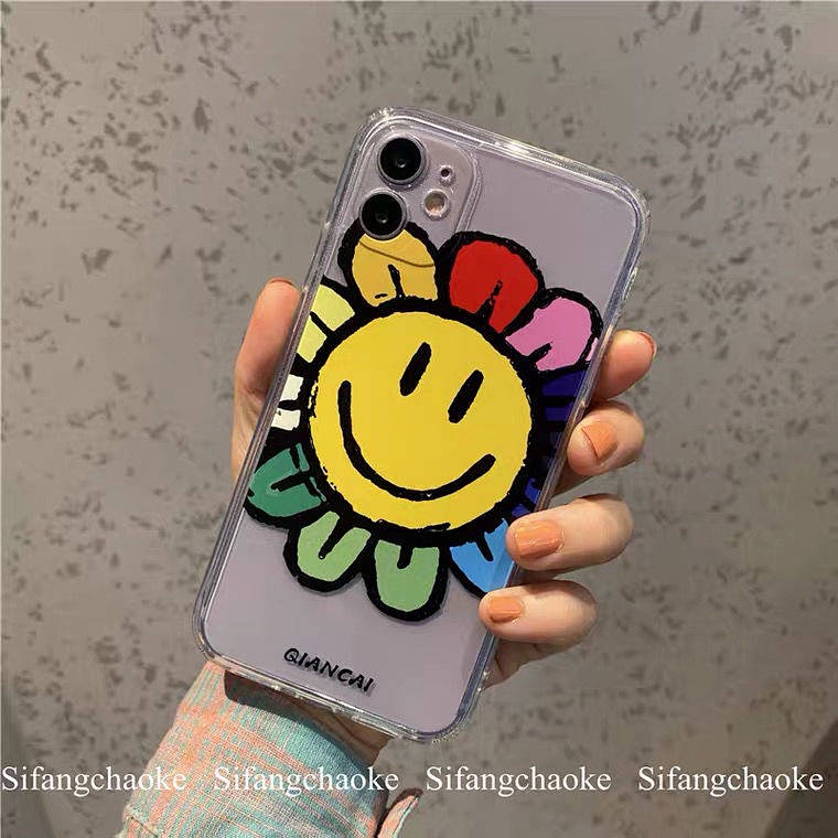 Ốp điện thoại silicone trong suốt hoạ tiết dễ thương thích hợp cho Iphone14 12pro XR 8plus 13 iPhone X Xsmax 6 7 11 IH2f