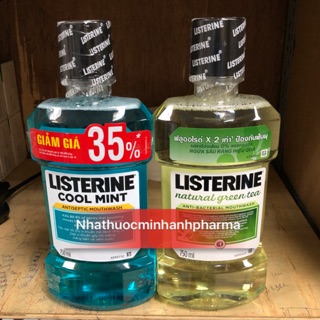 Nước súc miệng Listerine 750ml vị bạc hà & trà xanh