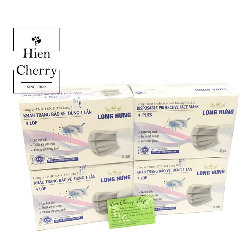 Khẩu trang y tế KHÁNG KHUẨN 4 lớp - Hộp 50 cái - Hàng công ty | BigBuy360 - bigbuy360.vn