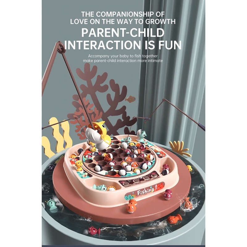 Bộ đồ chơi câu cá nam châm hàng cao cấp tuyệt đẹp có 6 bài nhạc