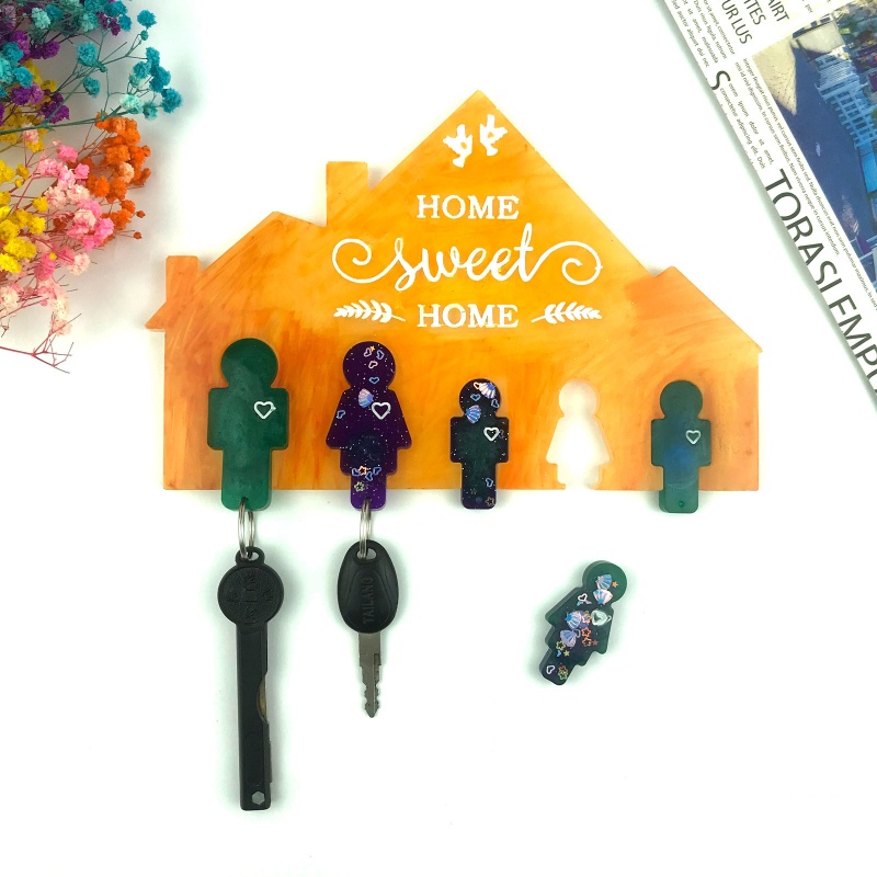Khuôn Silicone Làm Móc Khóa Bằng Pha Lê Epoxy Sáng Tạo