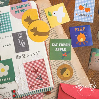 Sticker - nhãn dán - trang trí sổ tay, điện thoại - DIY  - Phong thư sắc màu