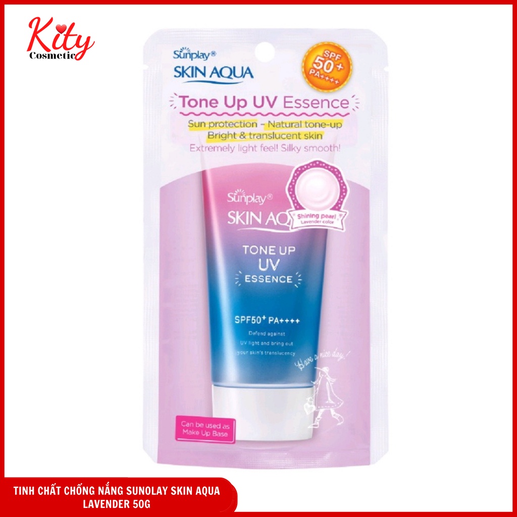 [Chính Hãng] Kem chống nắng nâng tông dành cho da thường, khô Sunplay Skin Aqua Tone Up UV Essence Lavender SPF50+ PA+++