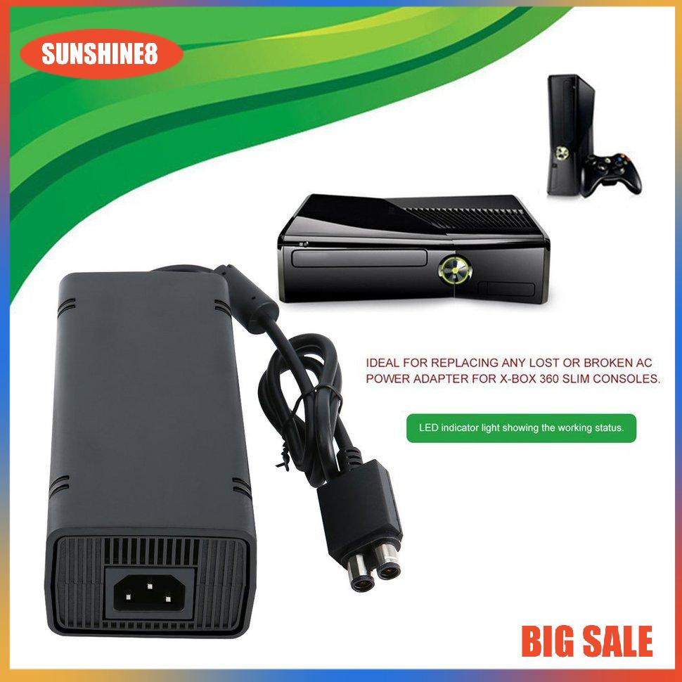 【SUN】AC 100-240V Adapter Power Supply Charger Cable for X-BOX 360 Slim EU Plug