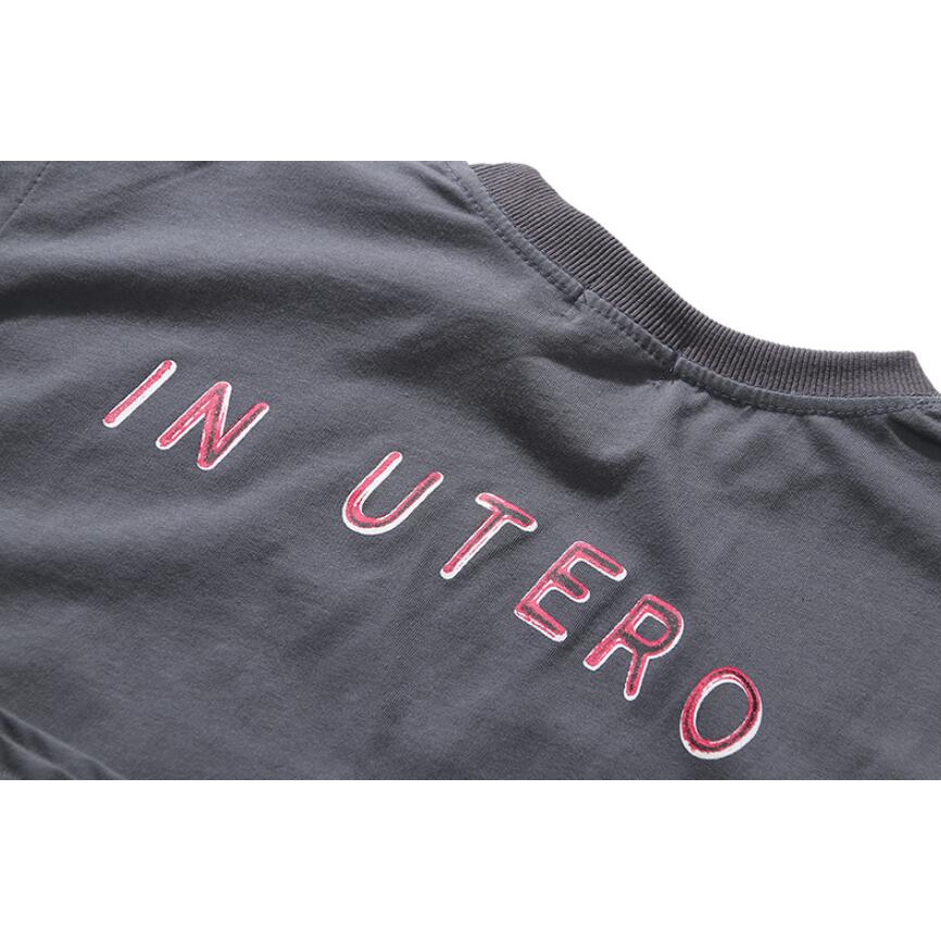 Áo thun cotton tay ngắn in chữ NIRVANA