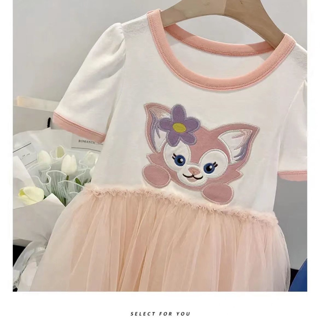 Đầm Công Chúa Bạch Tuyết Phối Lưới Vải Cotton Thời Trang 2022 Dễ Thương Cho Bé Gái