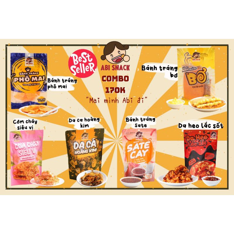 [ABI SNACK] Combo Best Seller - Gồm 6 món bánh tráng ăn vặt