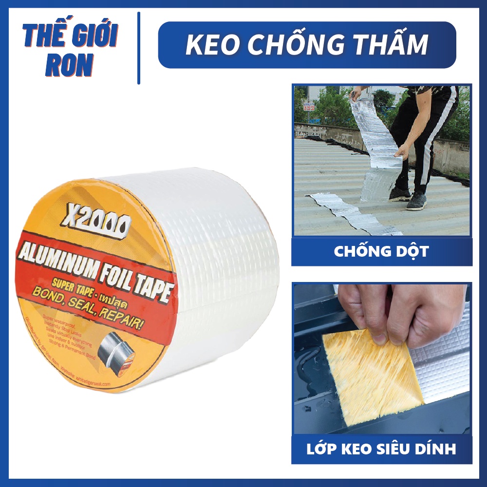 Băng Keo Siêu Dính Chống Thấm X2000 Dài 5 Mét Công Nghệ  Nhật Bản Chống Thấm Dột, Dán Mái Tôn, Dán Tường, Dán Ống Nước