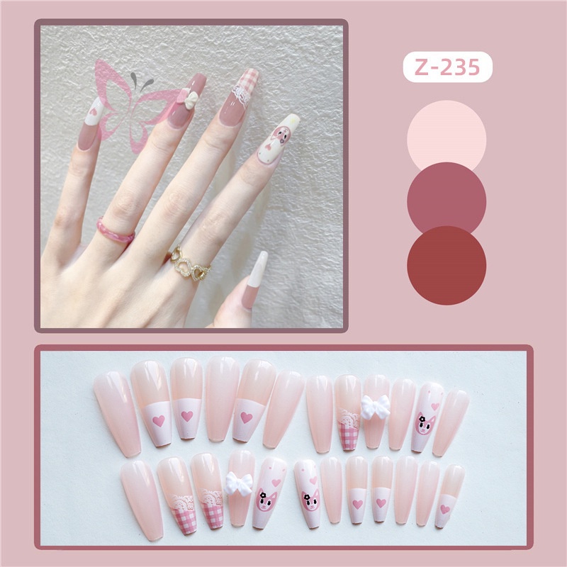 Set 24 Móng Tay Giả Trang Trí Thời Trang Cho Nữ