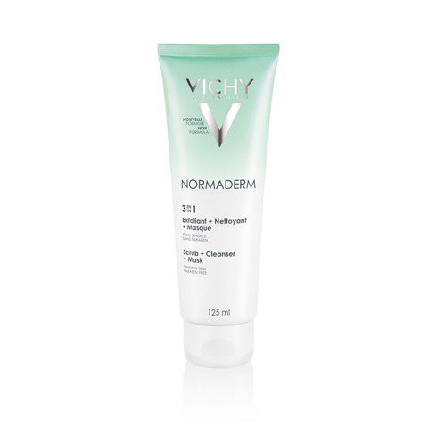 Vichy Kem Tẩy Tế Bào Chết 3 Tác Dụng Normaderm 3 in 1 Scrub + Cleanser + Mask 125ml ( 100% chính hãng )