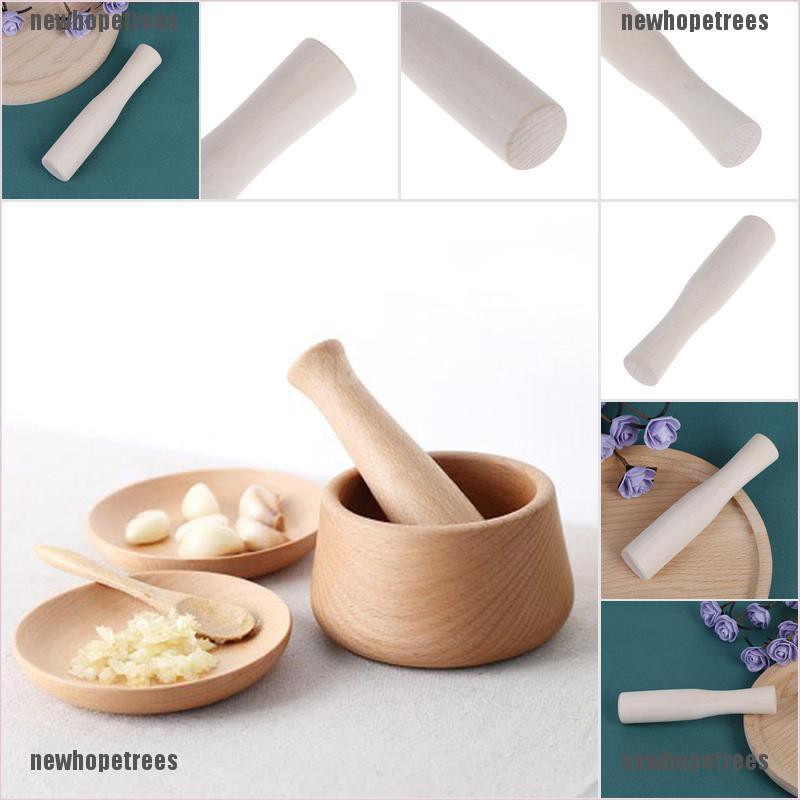 newhopetree Garlic Wood Grinding Rod For Only Organic Kitchen Accessories