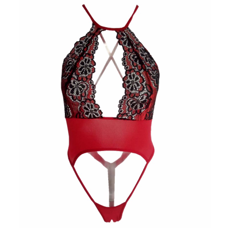 Jumpsuit lụa phối ren xuyên thấu quyến rũ dành cho nữ | BigBuy360 - bigbuy360.vn