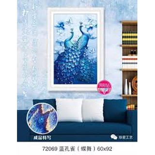 Tranh đính đá công mã 72069