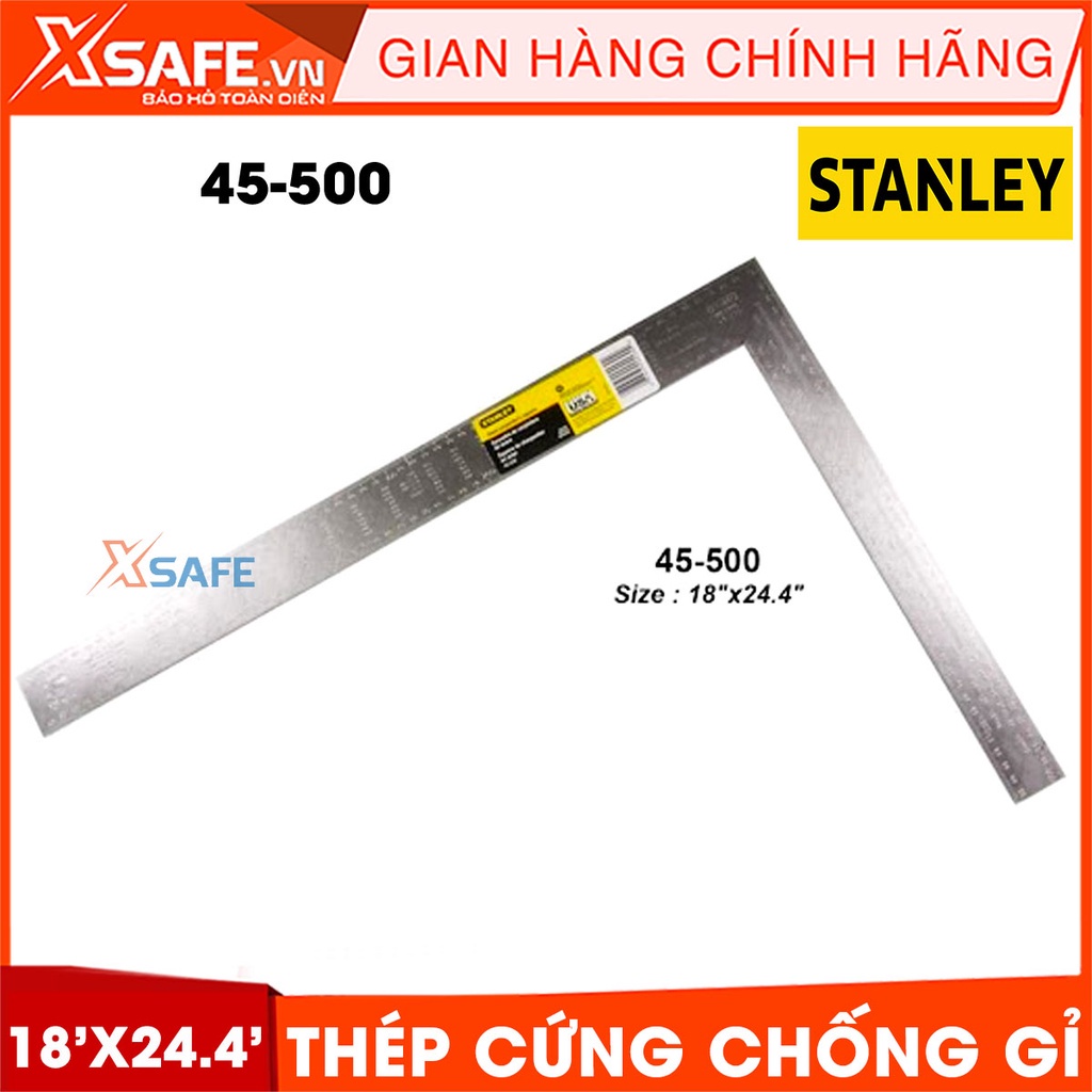 Thước kẻ Eke STANLEY gia công thép cứng không gỉ Thước đo góc Stanley thiết kế thông minh tiện ích, chất liệu cao cấp