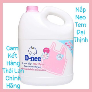 Nước giặt dnee thái lan màu hồng 3 lít hàng thái lan chính hãng