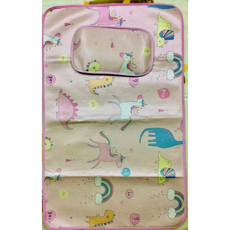 Bộ Chiếu Lụa Điều Hòa Cao Cấp Kèm Gối Thảo Dược 60x90cm