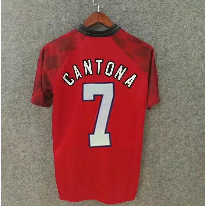 Áo Bóng Đá Dài Tay Màu Đỏ Phong Cách Đội Tuyển Manchester United 1996