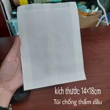 200 túi giấy trắng chống thấm dầu size 14x18