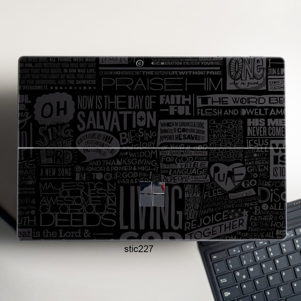 Skin dán hình Hoa văn sticker x37 cho Surface 3 10.8; Go, Go 2, Go 3; Pro 2 3 4 5 6 7 8 9 X