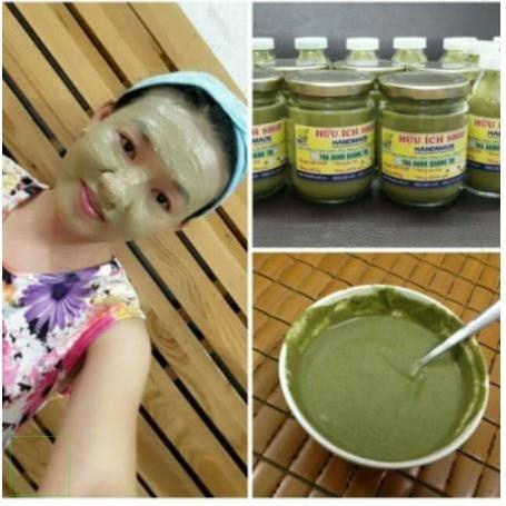 100gr Bột cám gạo trà xanh dưỡng da handmade