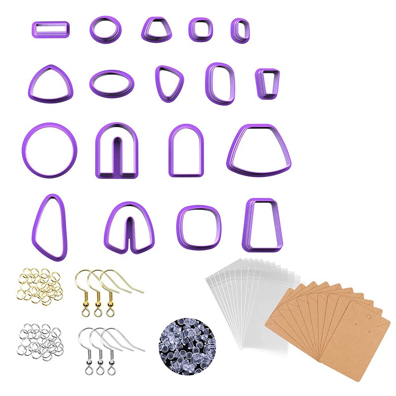 Bộ 118 Khuôn CắT Bông Tai BằNg Đất Sét