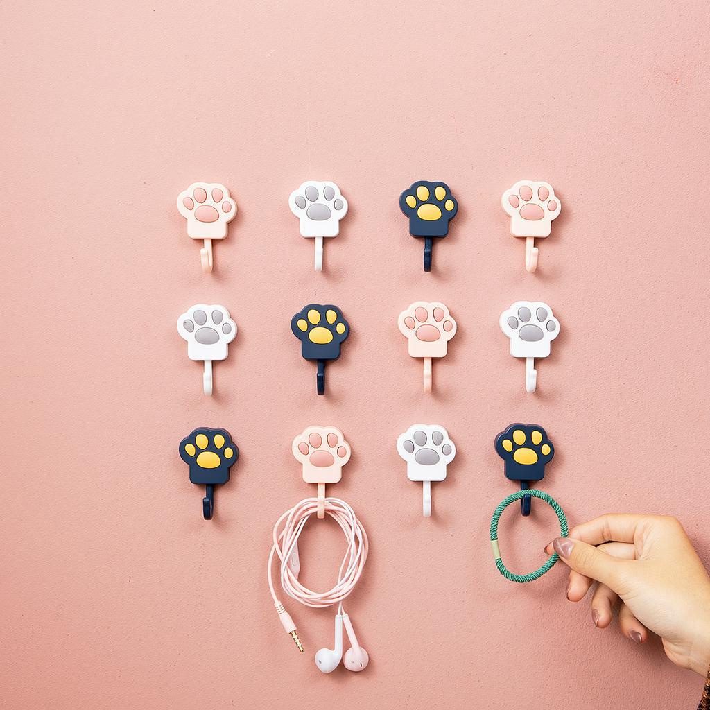 Set 5 Móc Treo Đồ Dán Tường Họa Tiết Hoạt Hình
